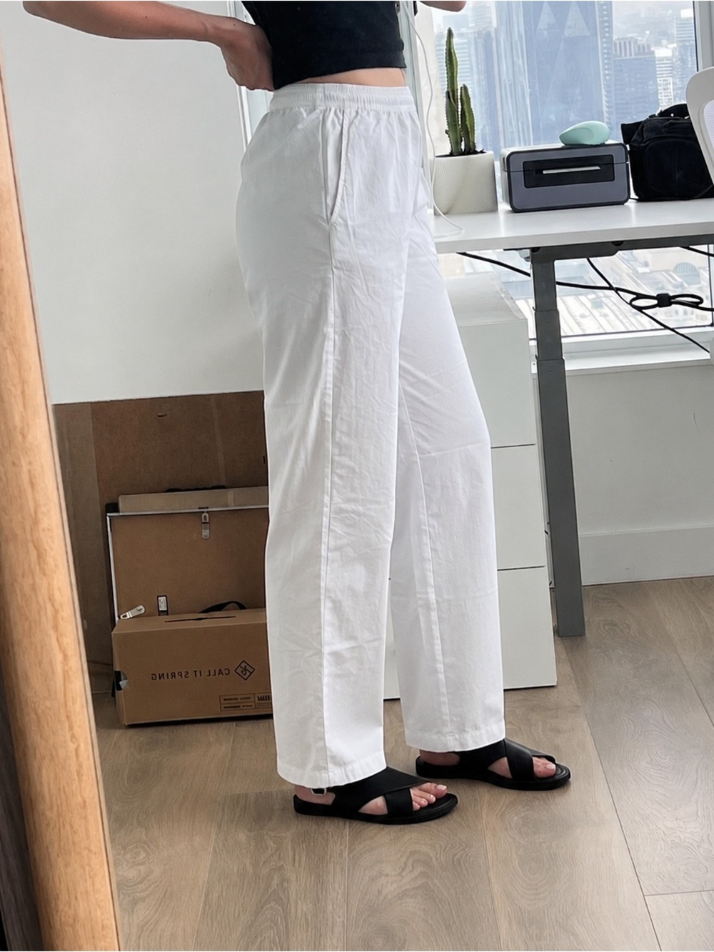 TNA White Men’s Elastic Waist Joggers